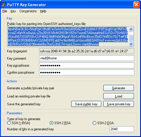 Git windows generate github public key file